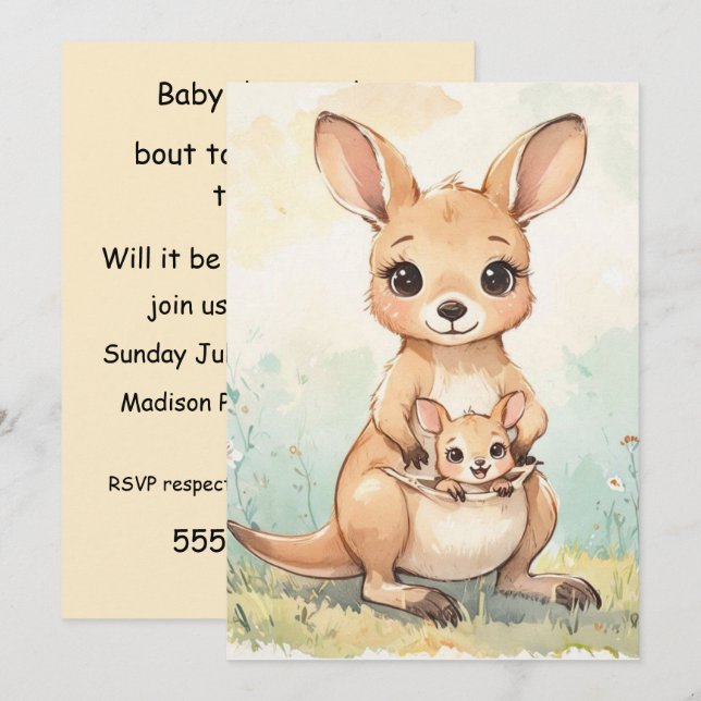 Baby Down Under Digital Download Invitation (Front/Back)