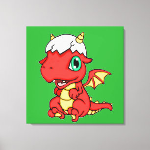 Baby Dragon 24 x 24 Canvas Print