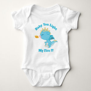 Baby Dragon Baby You Light My Fire Boy Blue Bodysuit