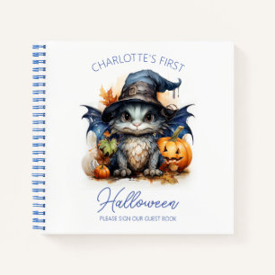 Baby Dragon Baby's First Halloween Guest Book