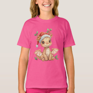 Baby Dragon Christmas – Cute Fantasy Holiday Kids  T-Shirt