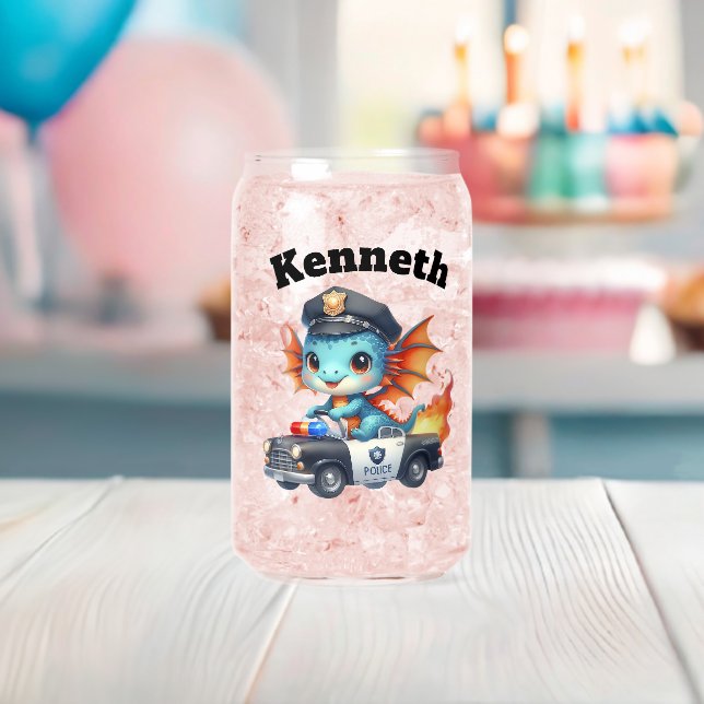 Baby dragon cop chasing dreams! can glass (Insitu (Baby Shower))