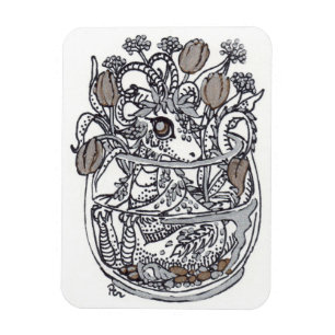 Baby Dragon Flower Bath Magnet
