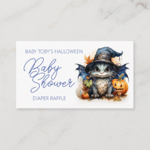 Baby Dragon Halloween Baby Shower Diaper Raffle Enclosure Card