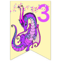Baby Dragon HAPPY BIRTHDAY Add Age Little Girls