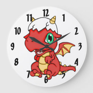 Baby Dragon Large Clock