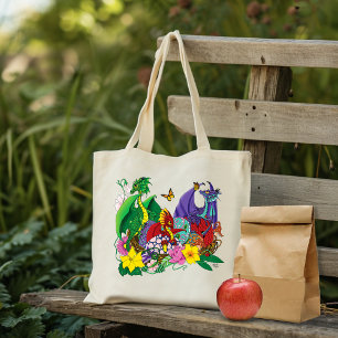 Baby Dragon Nest Fantasy Tote Bag
