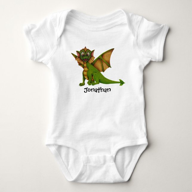 Baby Dragon Personalized Bodysuit (Front)