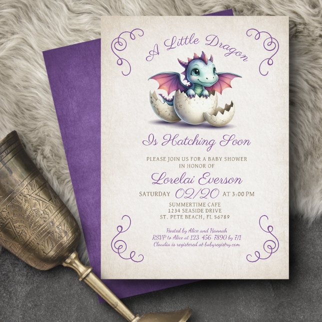 Baby Dragon Shower Invitation (Creator Uploaded)