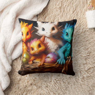 Baby Dragons Throw Pillow