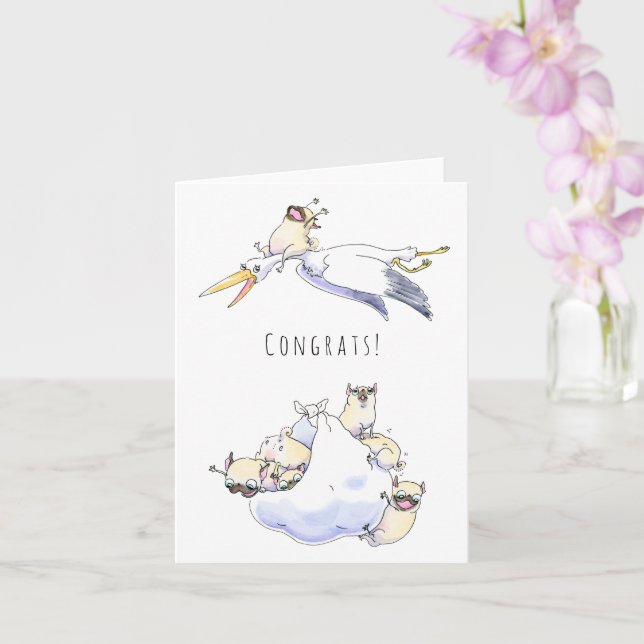 Baby Drop nouveau chiot ou carte bébé (Orchidée)