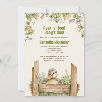 Baby Duck baby shower Invitation