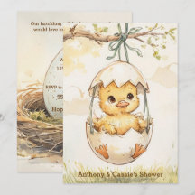 Baby Duck Digital Download Shower Invitation