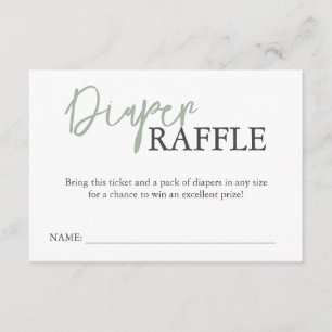 Baby Duck Enclosure Cards Diaper Raffle