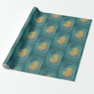 Baby Duck with Umbrella Wrapping Paper