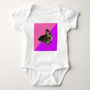 Baby Ducks on Pink Raspberry and Purple Sorbet Bodysuit