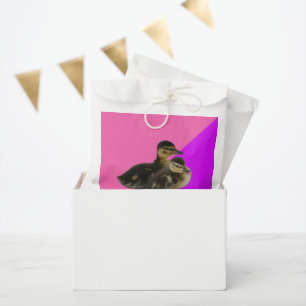 Baby Ducks on Pink Raspberry and Purple Sorbet Favour Bag