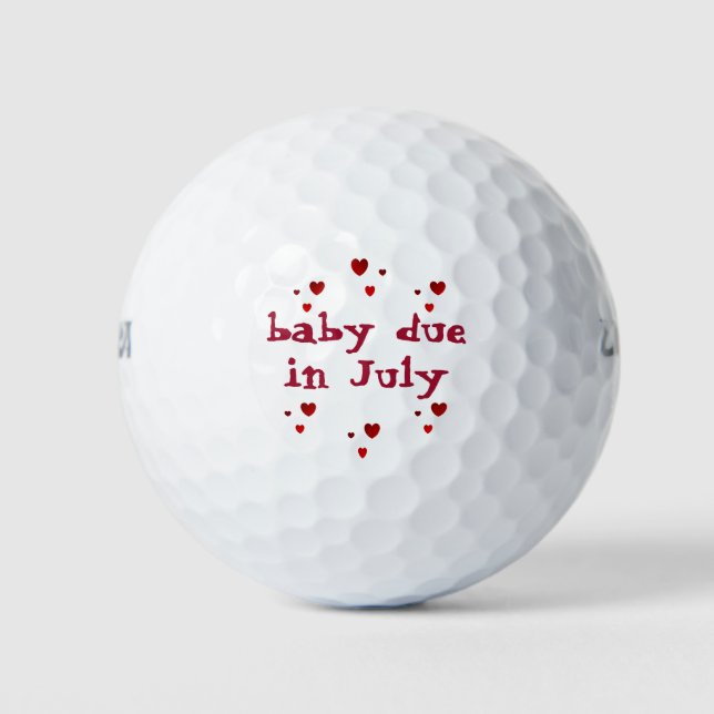 baby due in July golf balls by dalDesignNZ (Front)
