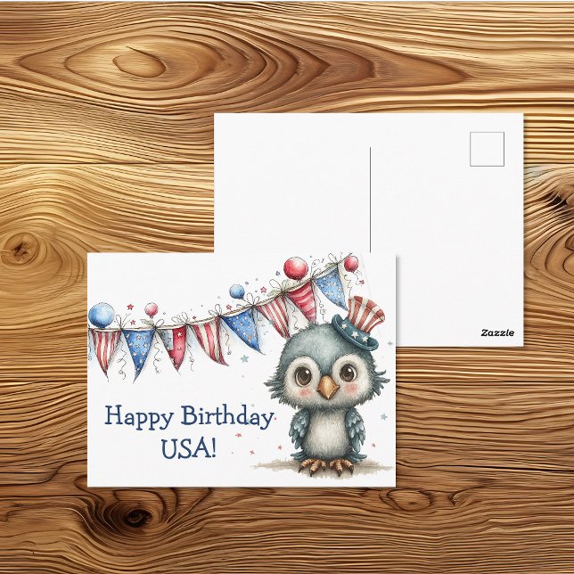 Baby Eagle Uncle Sam Patriotic Art Postcard (Creator Uploaded)