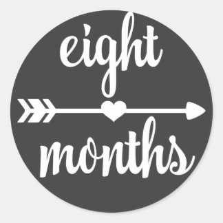 Baby Eight Months Milestone Stickers