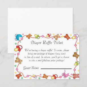 Baby Elements Baby Shower Diaper Raffle Card