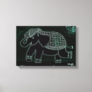 “Baby Elephant” Art Design Canvas Print