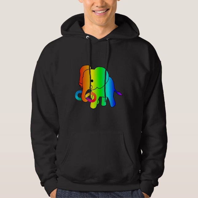 Baby Elephant Autism Acceptance Active Hoodie (Front)
