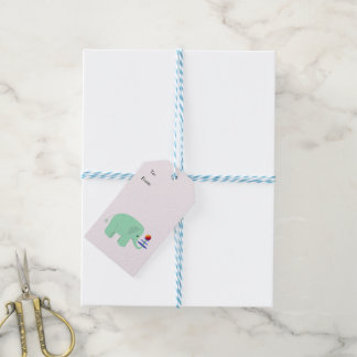 Baby Elephant Balancing Act Gift Tags