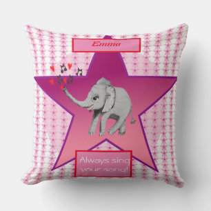 Baby Elephant Big Dream Baby Throw Pillow