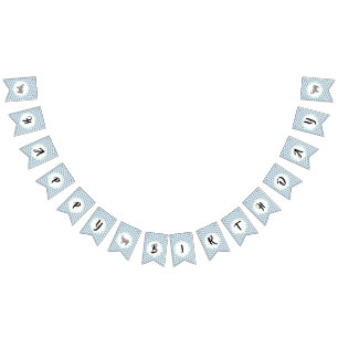 Baby Elephant Birthday Bunting Flags