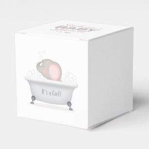 Baby Elephant Bubble Bath Girl Baby Shower Favor Box