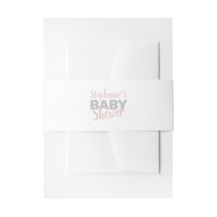 Baby Elephant Bubble Bath Girl Baby Shower Invitation Belly Band