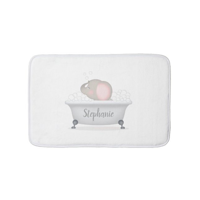 Baby Elephant Bubble Bath Mat (Front)