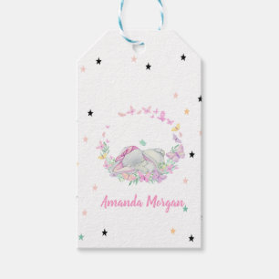 Baby Elephant,Butterflies, Stars Gift Tags