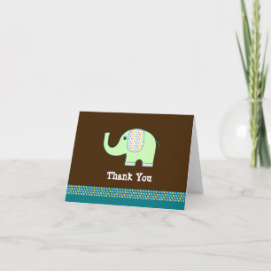 Baby Elephant Carte de remerciements