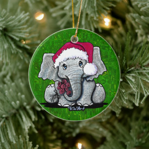 Baby Elephant Christmas Ornament