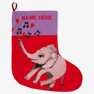 Baby Elephant Christmas Stocking