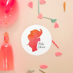 Baby Elephant Classic Round Sticker