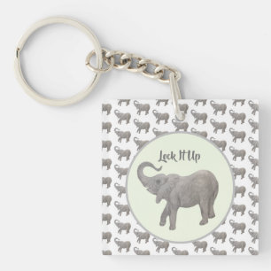Baby Elephant Double Sided Keychain