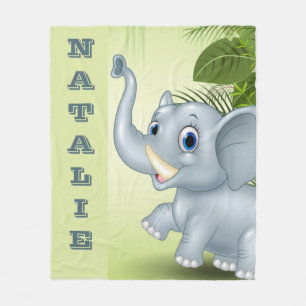 Baby Elephant  Fleece Blanket
