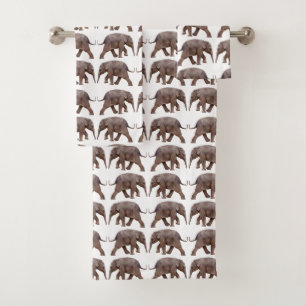Baby Elephant Frenzy Bathroom Towel Set