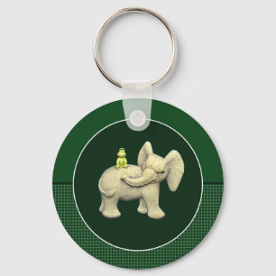 Baby Elephant & Frog Keychain