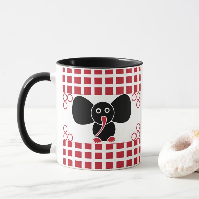 Baby Elephant Girl For Kids Mug (With Donut)
