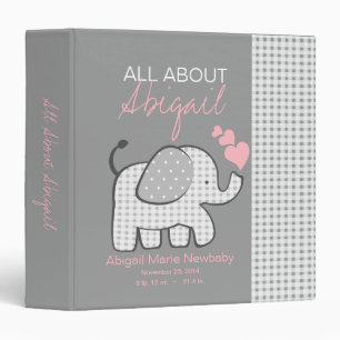 Baby Elephant Grey All About Baby Binder