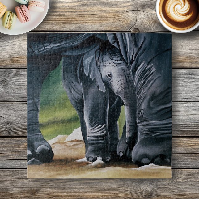 Baby  Elephant Grey Cute Jigsaw Puzzle (Creator Uploaded)