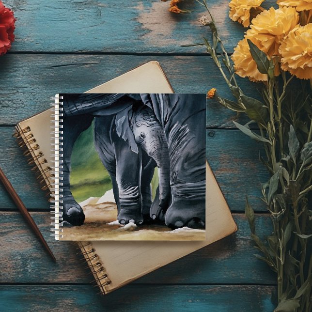 Baby Elephant Grey Cute Notebook (Creator Uploaded)