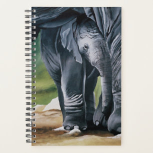Baby Elephant Grey Cute Planner