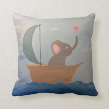 Baby Elephant in a Boat