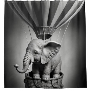 Baby Elephant in a Hot Air Balloon