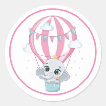 Baby Elephant In A Punk Hot Air Balloon 